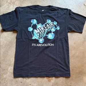 Nike Air Black Tee with Blue Graphic